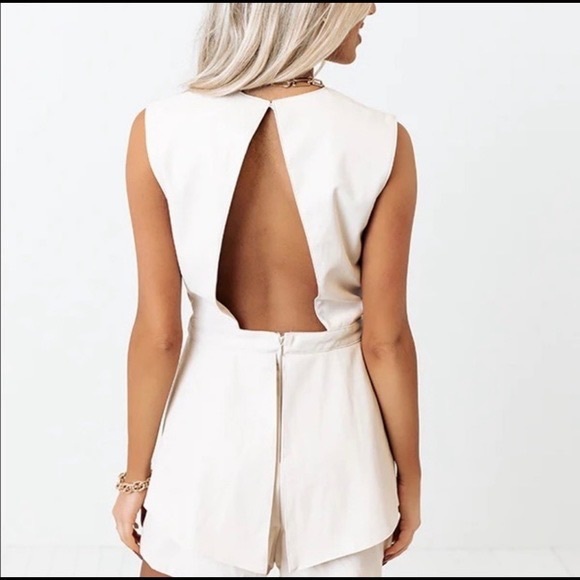 Do + Be Cream Leather Romper! - Picture 5 of 5
